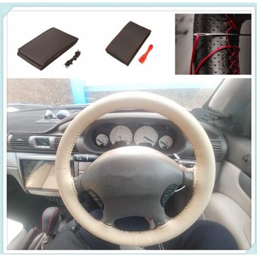Car shape steering wheel cover knitting hand sewing auto parts for Honda FCX Brio 3R-C Skydeck P-NUT Legend