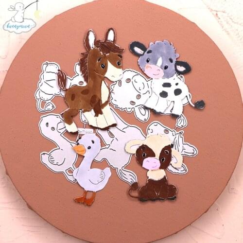Bunnymoon 2020 New Arrival Horse and Mow Metal Cutting Dies For Scrapbooking DIY Cards Stencil Paper Craft Handmade Album