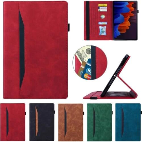 Tablet Cover For Samsung Tab S7 Case 11" Fashion Leather Wallet Cover For Galaxy Tab S7 Case Funda For Galaxy Tab S7 Plus 12.4"