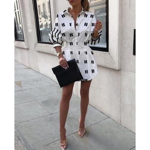 ITFABS Fashionable Shirt Dresses