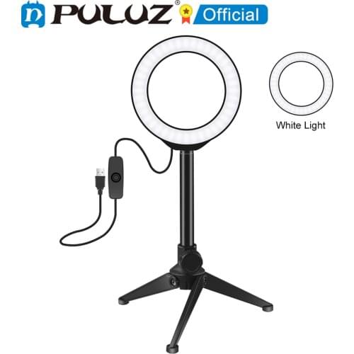 PULUZ 4.7 inch Photography Lighting Phone Ringlight Tripod Stand Photo Led Selfie Ring Light Lamp for TikTok Youtube Video Shoot