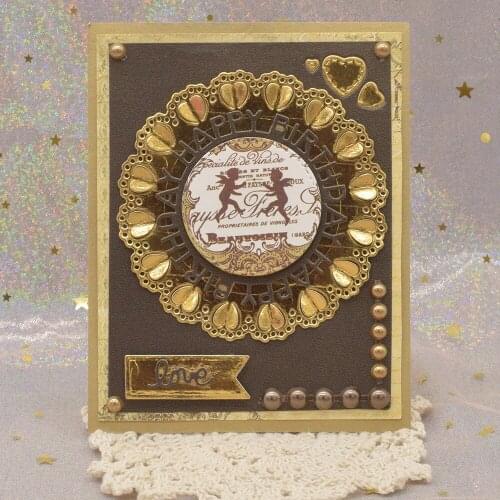 Circle Frame Dies Heart Metal Cutting Dies for Scrapbooking Album Paper Wedding Card Making Paper Embossing Die Cutting