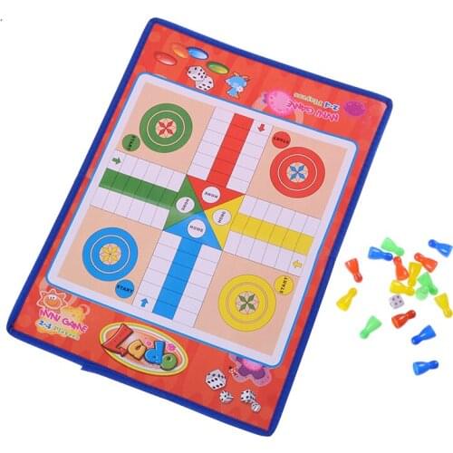 Ludo Chess Non-woven Foldable Snake Chess Ladder Toy Family Board Game