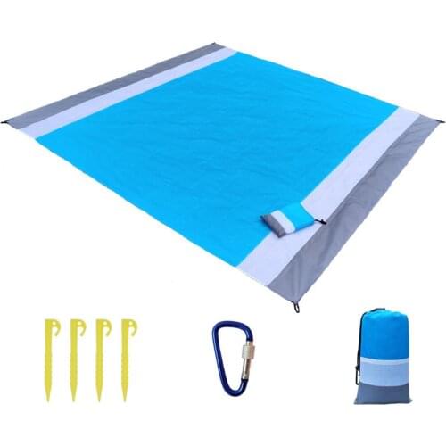 79x83inch Multifunction Sandfree Beach Blanket Large Waterproof Picnic Mat Quick Drying Blanket for Travel Camping Hiking