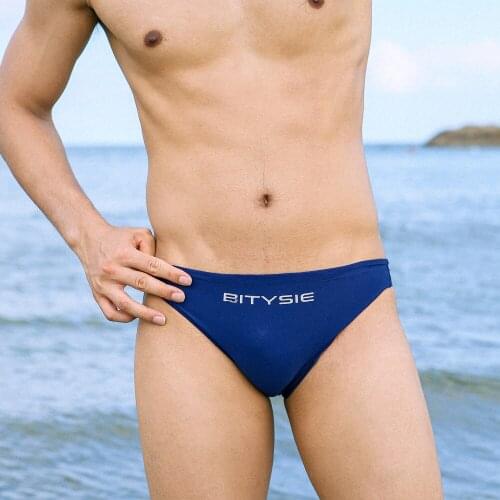 Bitysie 2021 Low-waistline Mens Swimming Trunks Having Two Layers Sexual Men Spa Suit Beach Swimsuit Bikini Japan AQUX swimwea