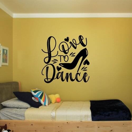 Love To Dance Wall Sticker Decal Dance Sticker Home Bedroom Wall Art Decoration A00924