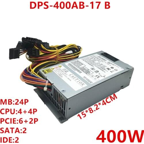 New PSU For Delta ITX NAS Small 1U -12V K39 M41 Rated 400W Peak 500W Power Supply DPS-400AB-17 B