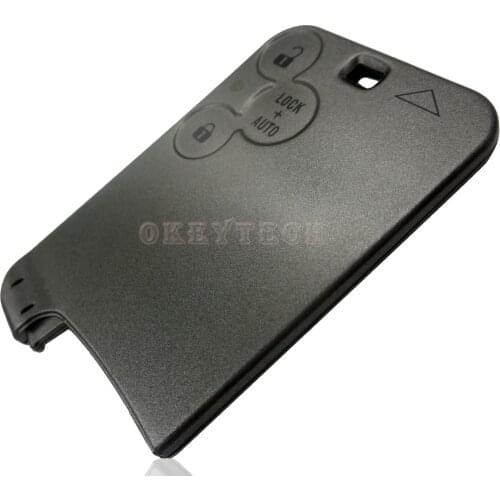 Okey Tech Genuine For Renault Laguna 3 Buttons Smart Key Card Remote Car Key Shell Cover Case Replacement FOB Without Blade