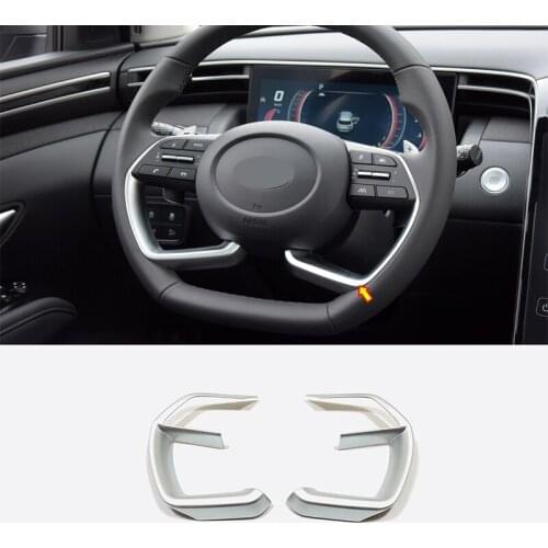Carbon Fiber Steering Wheel Sequin Trim Strip Cover Auto Interior Decoration Accessories for Hyundai Tucson 2021 2022