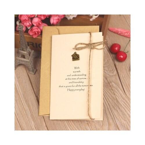 Greeting card for za kka vintage diy card birthday handmade three-dimensional christmas greeting card