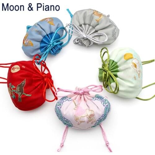 Ethnic Style Sachets Empty Bag Hanfu Car Bedroom Decoration Pendants Spices Earrings Women Jewelry Bag Girlfriend Gift Sachet