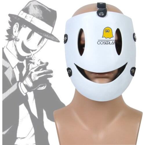 High-Rise Invasion Cosplay Resin Mask Tenkuu Shinpan White Angels Smiling Mask Japanese Samurai Costume Props Accessories