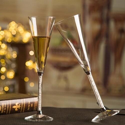 160ml Lead free glass Cocktail Champagne Cup Household wine set water drill