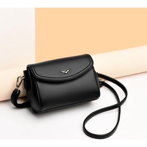 Women bag Messenger Handbag retro solid pattern womens shoulder bag flip new PU leather casual solid cross bag womens bolsas