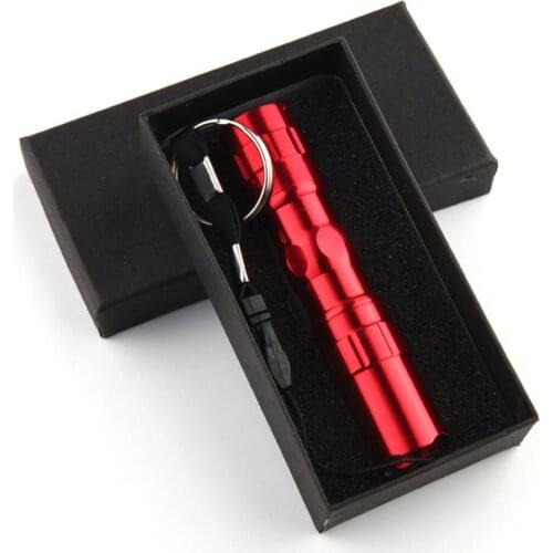 LED Mini Flashlight Aluminum Alloy Small Flashlight 3W Gift Flashlight With Black small gift box Use For Hunting Camping Hiking