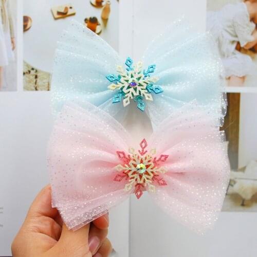 Glow In The Dark Dot Hair Bow Clips Luminous Starry Girls Hairpins Snowflakes Diamond Hairgrips Gypsophila Alligator Clips Kids