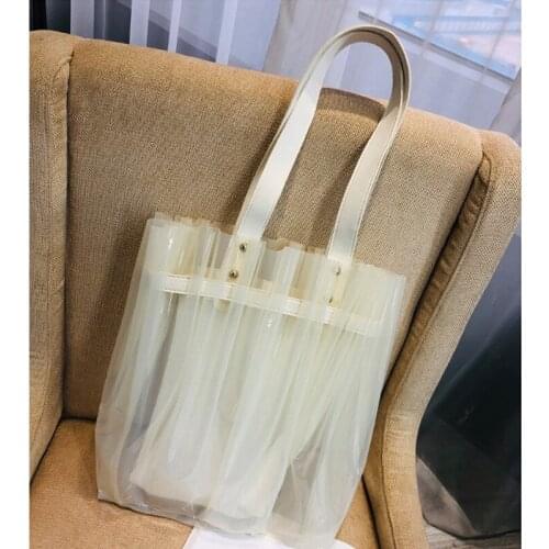Women bag 2020 new PVC tote bag Ruched Soft Hasp Solid Fashion shoulder bag handbag princess bag ladylike luxury bag