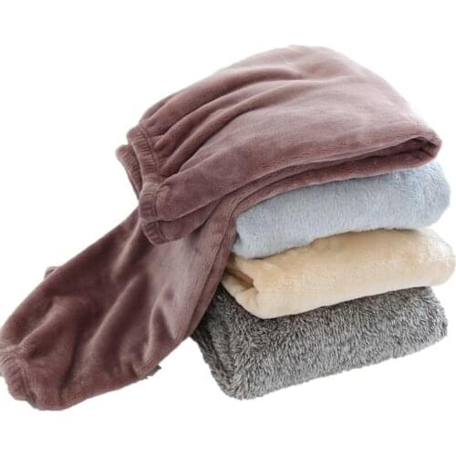 Womens Winter Flannel Pajama Pant Womens Fleece Pajamas Sleepwear Home Clothing Thick Warm Coral Velvet Female Fall Homewear