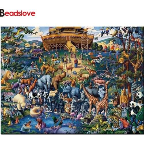 Animals Zoo carnival Wall Art diamond picture 5d diy handcraft diamond painting mosaic full embroidery
