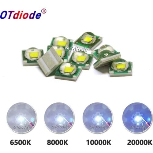 10-50PCS LED 3W 1W Cree XPE Chip Bead White Cold White 6500K 8000K 10000K 20000K For Flashlight Biycle Spot Light