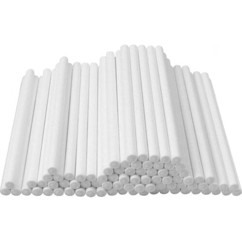 300pcs Lollipop Sticks Chocolate Cake Candy Sucker Holder Making Mold Paper-Made Solid Paper Stick Food Grade