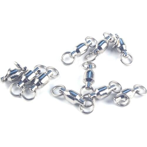 35x Stainless Steel Ball Bearing Swivels Rolling Barrel Swivel Quick Swivels Fishing