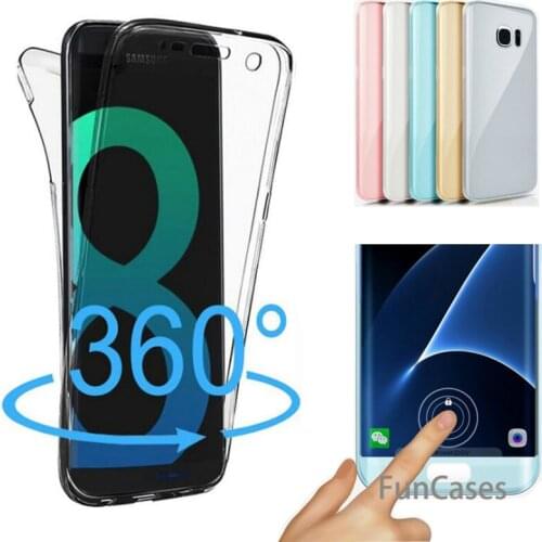 360 Full body Coque For Samsung Galaxy S10 Lite S9 S8 Plus S7 Edge Soft Silicon TPU Clear Case For J4 J6 J8 A6 A8 Plus A7 2018
