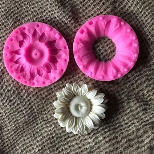 3D Large Sunflower Handmade Soap Model Plaster Mold Aromatherapy Candle Silicone Mold Aromatherapy Candle Mold Handmade DIY Mold