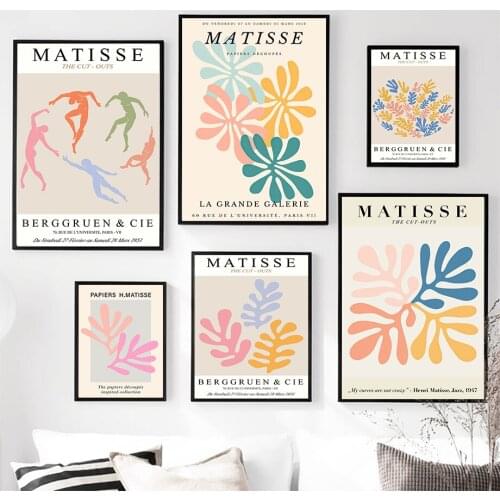 Matisse Abstract Coral Girl Minimalist Wall Art Canvas Painting Nordic Posters And Prints Wall Pictures For Living Room Decor