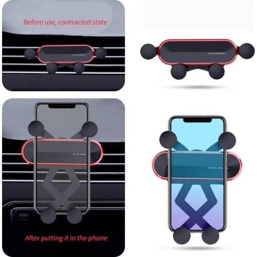 Car Phone Holder Mobile Phone Holder Stand In Car Air Vent Slot No Magnetic Gps Mount Support For Iphone 12 Pro Xiaomi Samsung