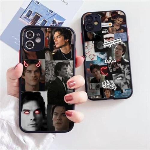 The Vampire Diaries Damon Salvatore Phone Case Matte Transparent For iPhone 12 Mini 11 Pro XR XS Max 7 8 Plus
