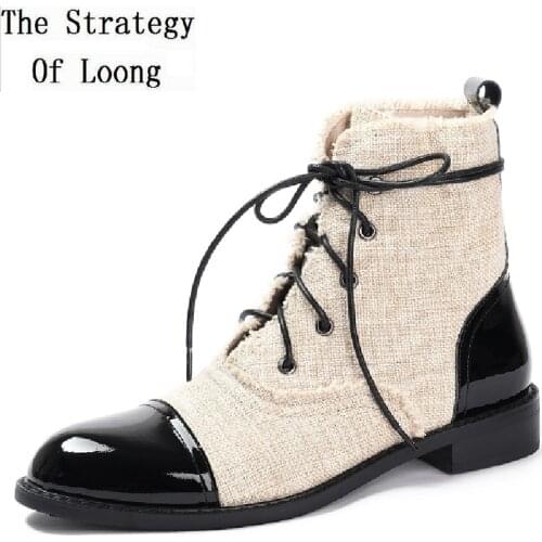 2021New Spring Autumn Slim Plush Size 34-44 Women Ankle Boots Internal Celebrity Bling Lady Cross-tied Bling Short Boots 191116