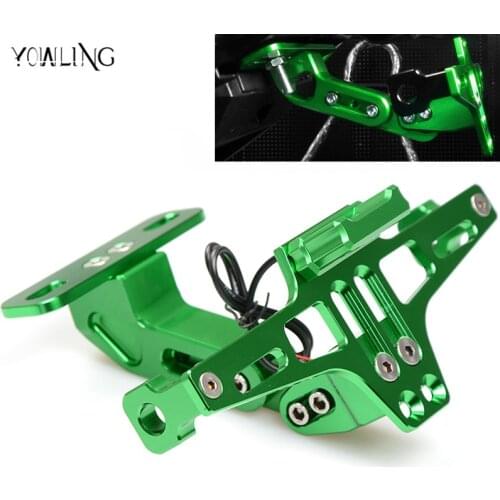 For Kawasaki ER6N ER6F ER-6N ER-6F Yamaha FZ6-S2 FZ6 S2 Motorcycle License Plate Bracket Licence Plate Holder Frame Number
