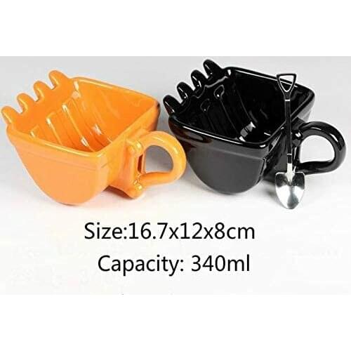 Excavator Bucket Cup With Spade Shovel Spoon Funny Cup Digger Container Plastic Creative Cake Excavator Ashtray Bucket Cup