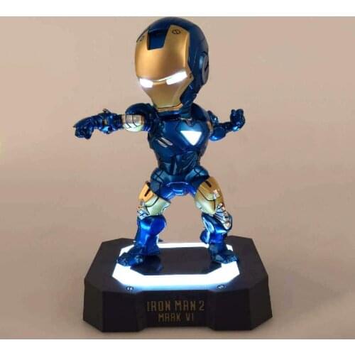 Marvel The Avengers Action Figures Iron Man Luminescent Gk Model Toy Figures Statue Home Decoration Childrens Toy Gifts