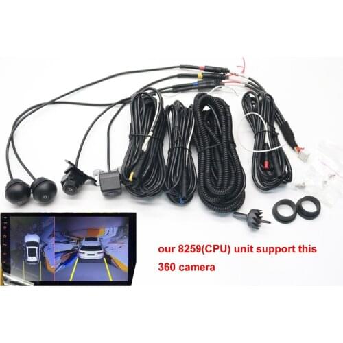 HD 3D 360 degree Car bird eye surround view 4 way camera driving , for Android monitor AHD touch screen