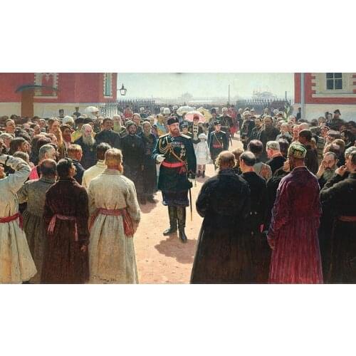 Wholesale HOME OFFICE painting # Russian Emperor Aleksander III in Moscow print art painting on canvas -Free shipping cost