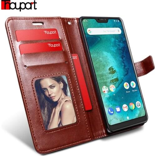 Leather Case For Xiaomi Redmi 6 Pro 6A Retro Photo Frame Redmi 6 Pro Leather Cases Wallet Flip Cover For Xiaomi Redmi 6A Case