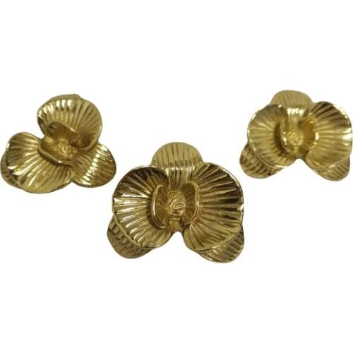 Flower shape/ Solid Brass Gold Furniture Handles Door Knobs and Handles for Cabinet Kitchen Cupboard Drawer Pulls