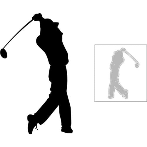 2020 New Hot DIY Cap Shoe Mould Men Play Sports Golf Club Ball Silhouette Metal Cutting Dies and For Scrapbooking Foil No Stamps