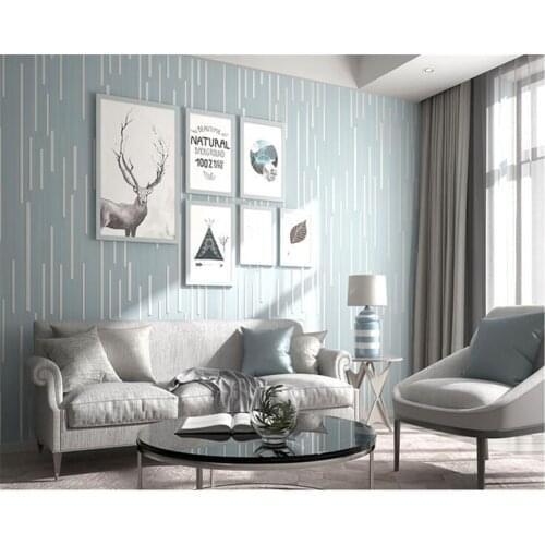 Beibehang Modern fashion European style wallpaper Plain vertical line living room desktop background wallpaper for walls 3 d