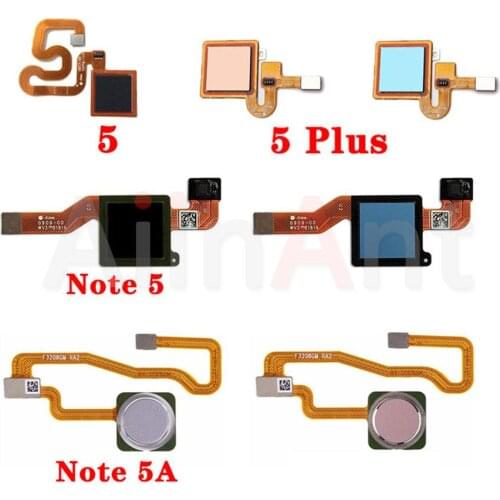 Original Home Button Back Touch ID Fingerprint Sensor Flex Cable For Xiaomi Redmi Note 5 5A Pro Prime 5 Plus Fingerprint Flex