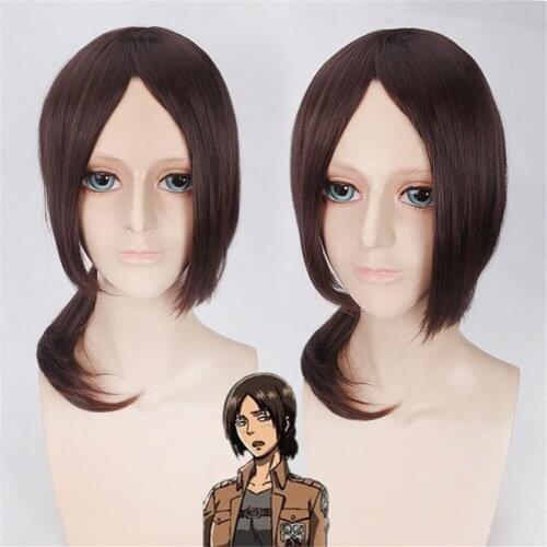 Attack on Titan Ymir Cosplay wig 50cm brown middle part Synthetic hair Shingeki no Kyojin cosplay wigs Ymir