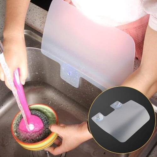 Sink Water Splash Baffle Cooking Oil Splash Proof Plates Bathroom Accessories Kitchen Organizer With Attached Sucker Translucent