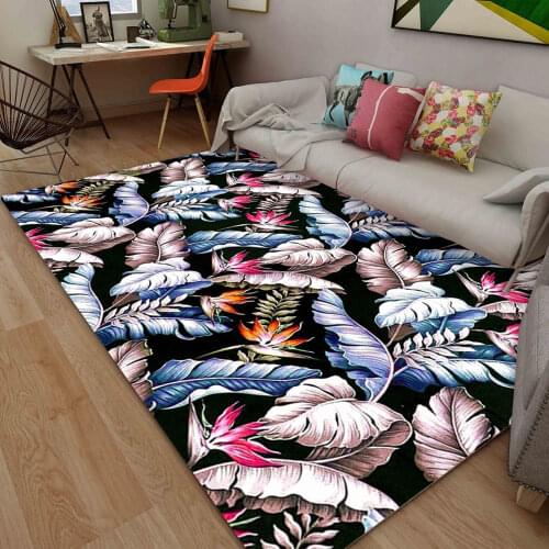 Feather Covered Area Rugs Large Outdoor Picnic Mat Green Leaf Kitchen Living Room Bedroom Bathroom Decor Fruit Carpet