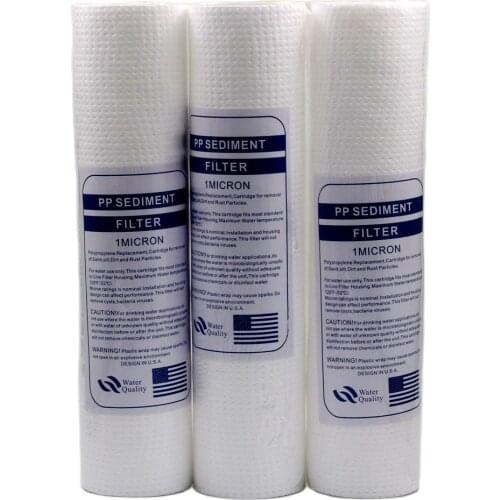 PP Sediment Filter 2.5" x 10" (1 Micron) Polypropylene Replacement PP water Filter Cartridge Cotton Filter 3pcs/lot