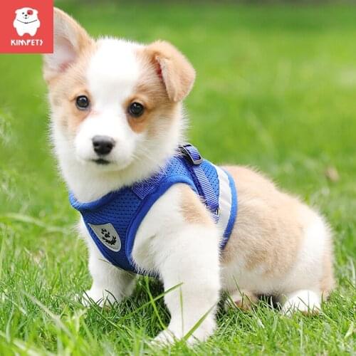 KINPETS Breathable Traction Reflective Chest Sling for Pets Vest-style Dog Breast Sling Mesh Dog Breast Sling