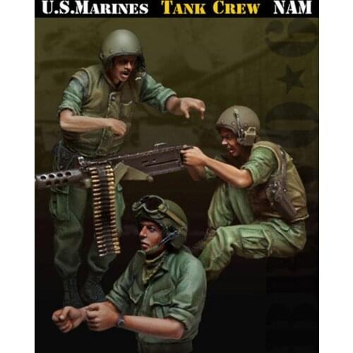 Three resin soldiers of the US Army in the Vietnam War 1:35