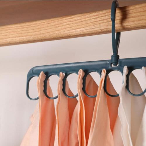 9Hole Clothes Coat Hangers Organizer Plastic Multifunction Clothes Hangers Baby Clothes Drying Storage Rack Socks Holder
