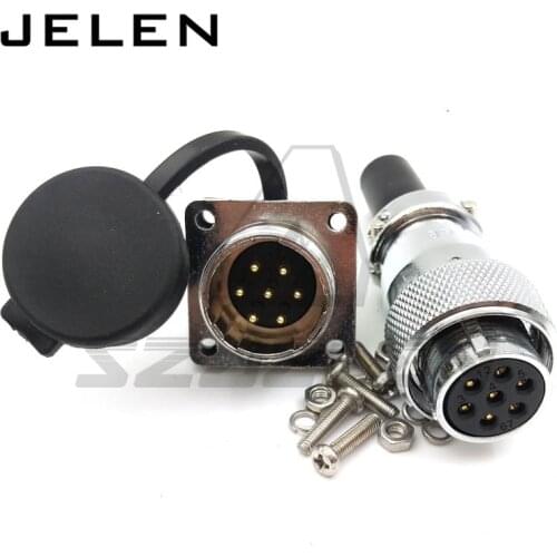WS20, 7pin panel mount connector , electronic Male and female connectors ,Rated current 25A, aviation connector